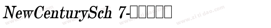 NewCenturySch 7字体转换